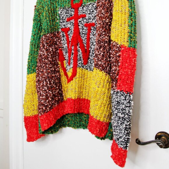 BNWT AW21 J.W.ANDERSON ANCHOR PATCHWORK SWEATER L - Picture 6 of 12